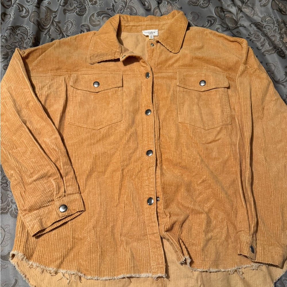 Corduroy Button-Up Jacket